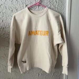 Tracksmith Cream Amateur Sweatshirt Size Small